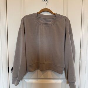 lululemon athletica softstreme perfectly oversized crew, Riverstone size 6
